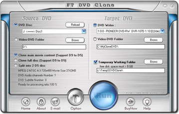 FT DVD Clone 4.1.0 software screenshot