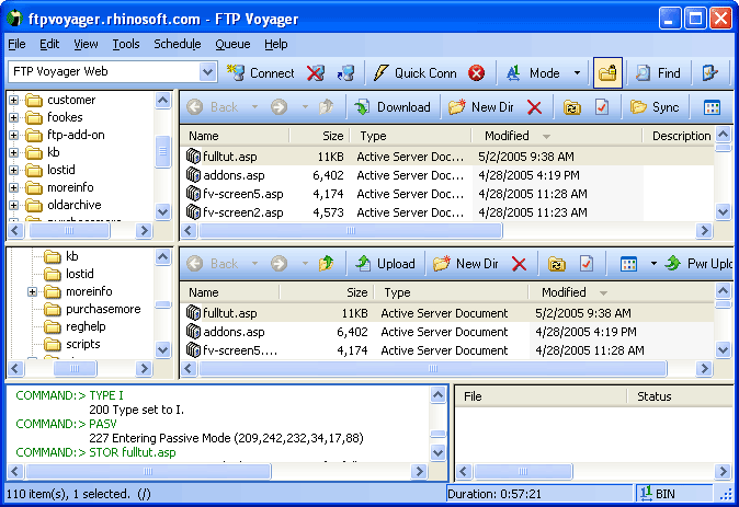FTP Voyager 16.2.0.328 software screenshot