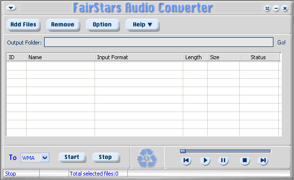 FairStars Audio Converter 2.10 software screenshot