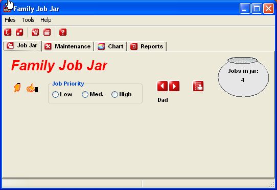 Family Job Jar 2.2 software screenshot