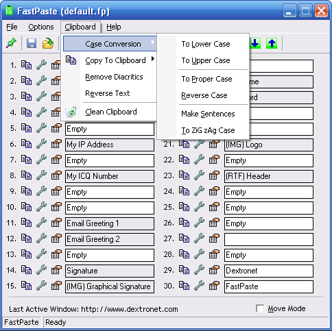 FastPaste 3.18 software screenshot