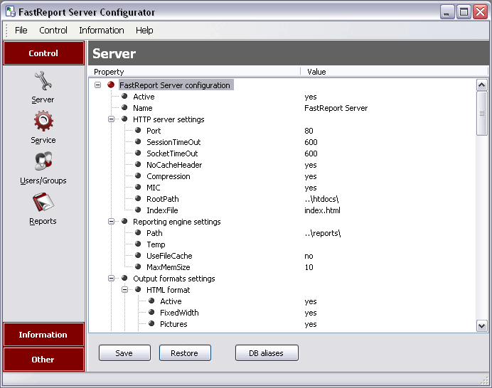 FastReport Server 2.3 software screenshot