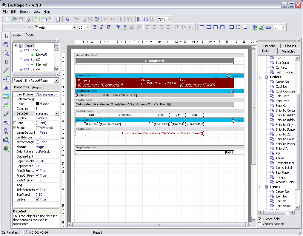 FastReport Studio 4.9.314 software screenshot