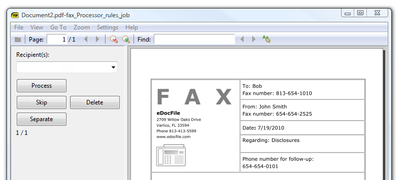Fax Router 3.0 software screenshot