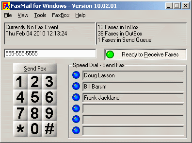 FaxMail 14.04.01 software screenshot