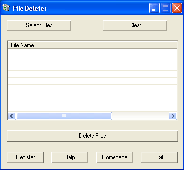 File Deleter 1.0.7.8 software screenshot