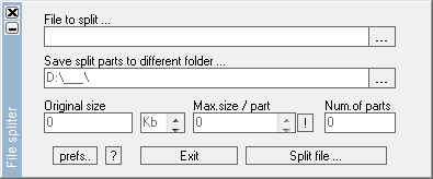 File Spliter 1.0.2.2 software screenshot