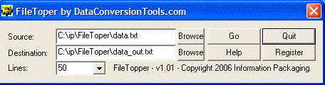 File Topper 1.01 software screenshot