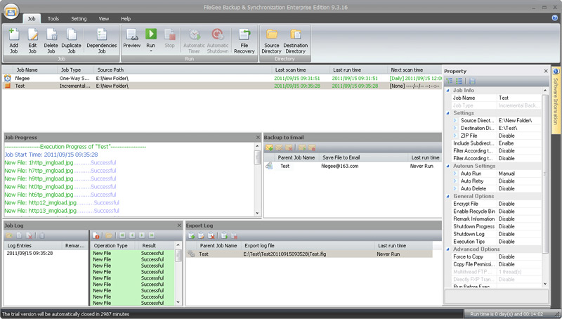 FileGee Backup & Sync Enterprise Edition 9.8.3 software screenshot