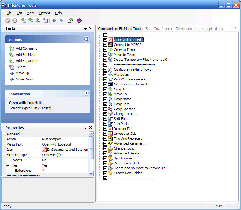 FileMenu Tools Portable 7.3.3 software screenshot