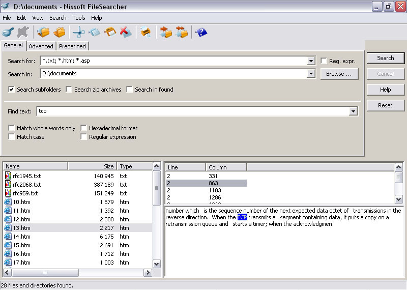 FileSearcher 1.3.3 software screenshot