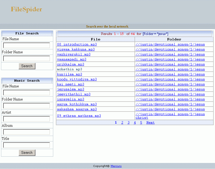 FileSpider 1.0 software screenshot