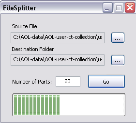 FileSplitter 1.0 software screenshot