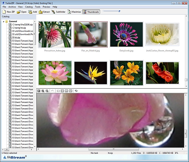 FileStream TurboZIP 8.2.002061230 software screenshot