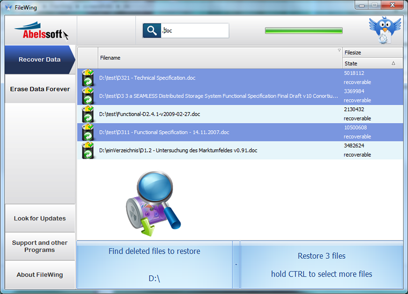 FileWing 2.6 software screenshot