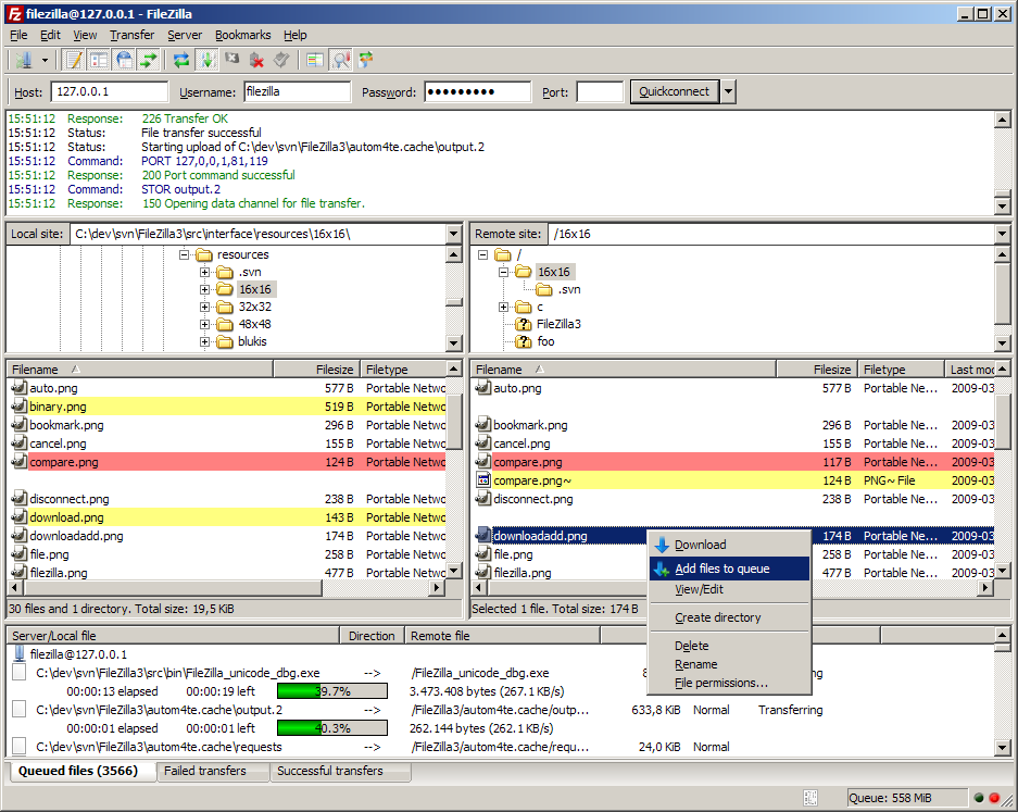 FileZilla Server 0.9.60.2 Beta software screenshot
