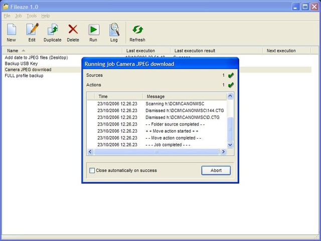 Fileaze 1.0.5 software screenshot