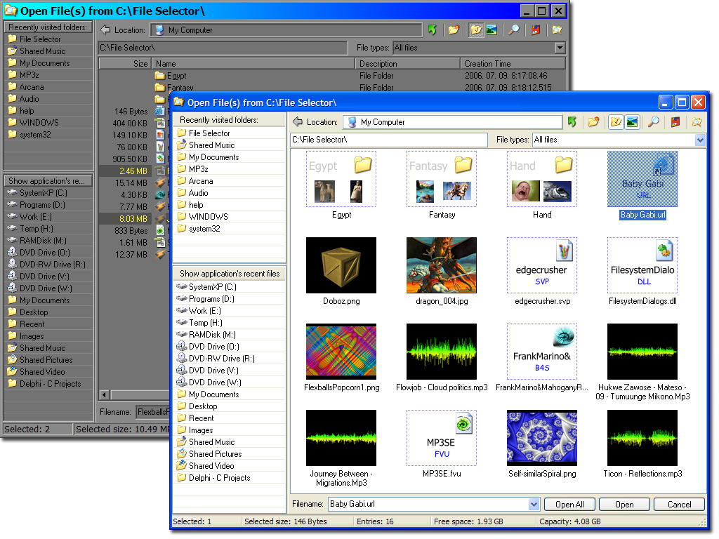 Filesystem Dialogs Library 2.1.3.6014 software screenshot