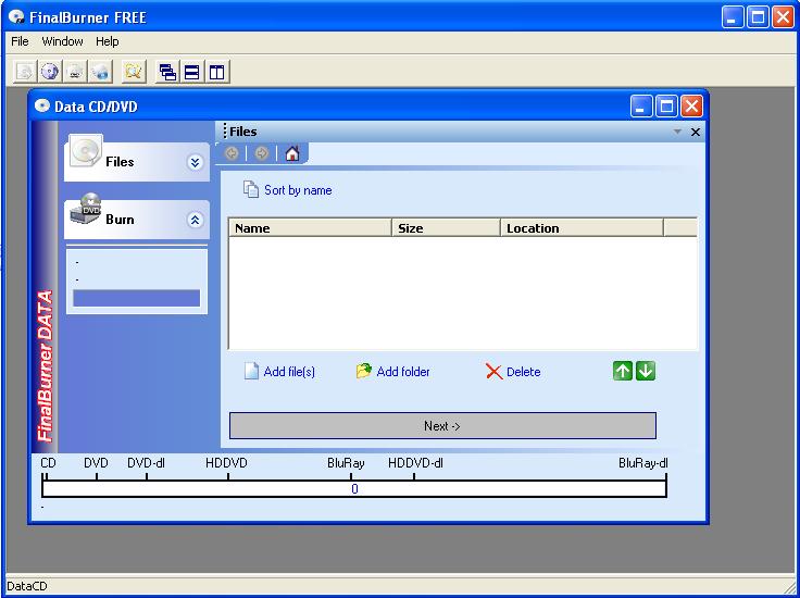 FinalBurner FREE 2.24.0.195 software screenshot