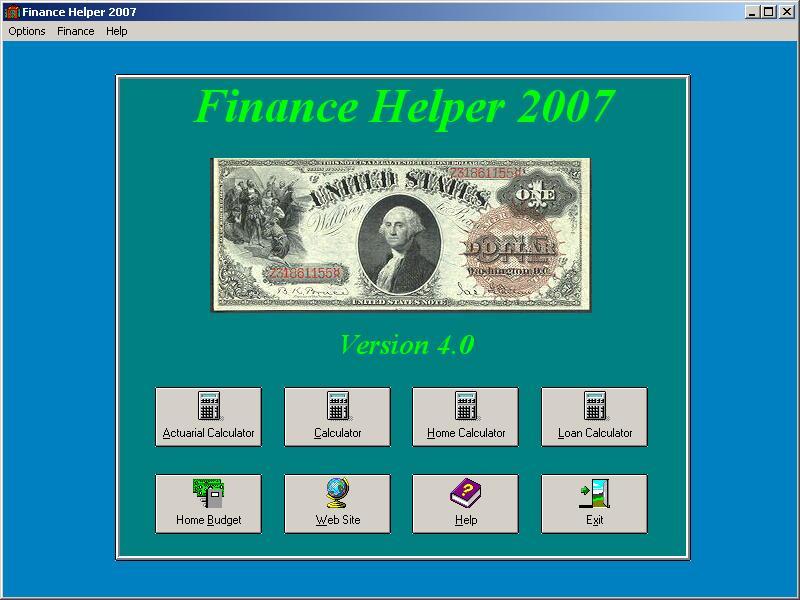 Finance Helper 6.0 software screenshot