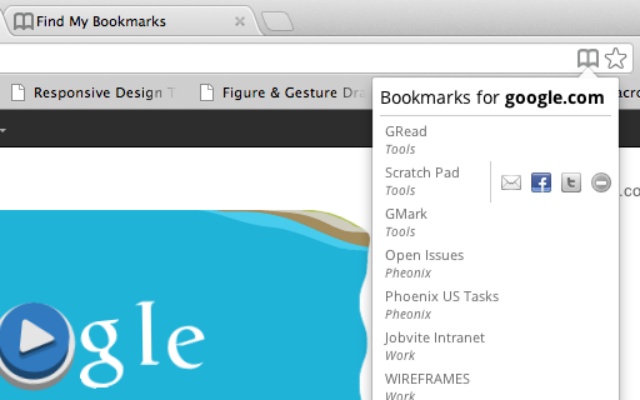 Find My Bookmarks 1.1.4 software screenshot