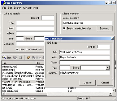 Find Your MP3 1.02.035 software screenshot