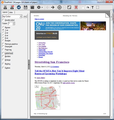 FinePrint 9.16 software screenshot