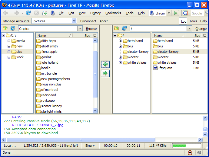 FireFTP Add-on 2.0.8.1 software screenshot