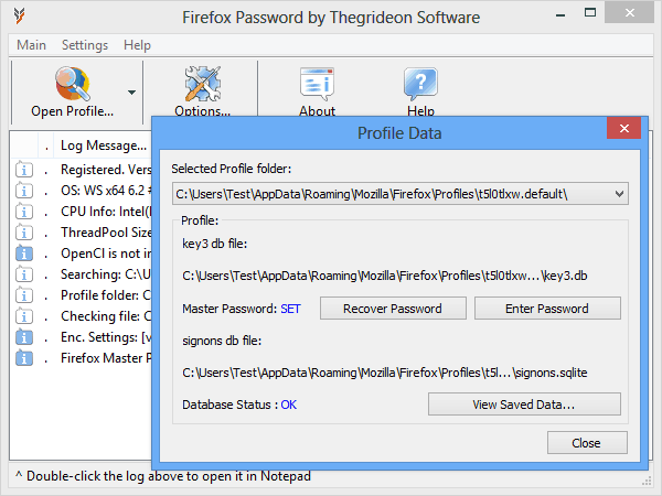 Firefox Password 2017-06-25 software screenshot