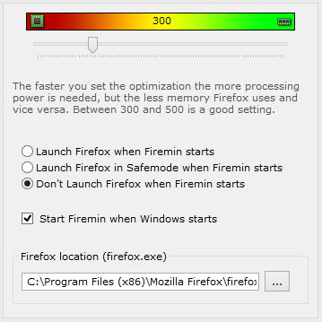 Firemin 4.0.2.4612 software screenshot