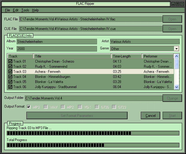 FLAC Ripper 5.3.6 software screenshot