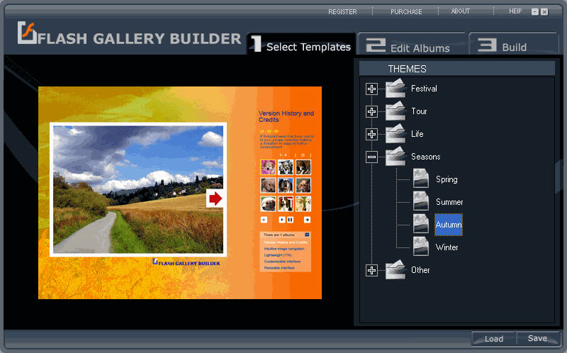 Flash Gallery Builder 2.0 software screenshot