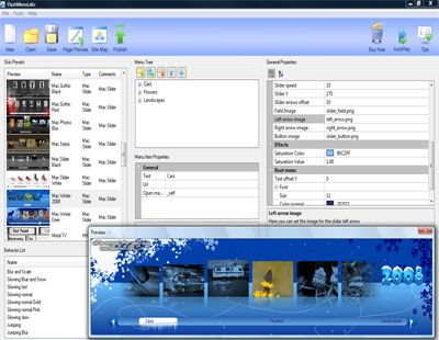 Flash Menu Labs Standard Edition 2.03 software screenshot