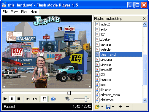 Flash Movie Player 1.5 software screenshot