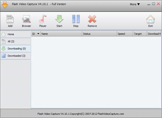 Flash Video Capture 4.11.0.6400 software screenshot