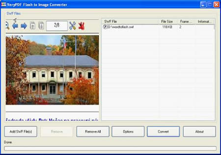 Flash Video to Image Converter v2.0 software screenshot
