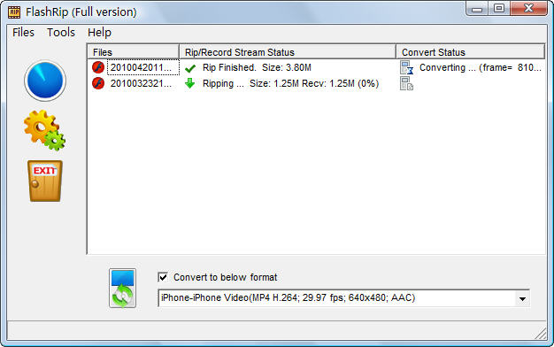 FlashRip Full Version 1.52 software screenshot