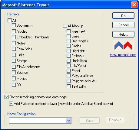 Flattener 1.6 software screenshot