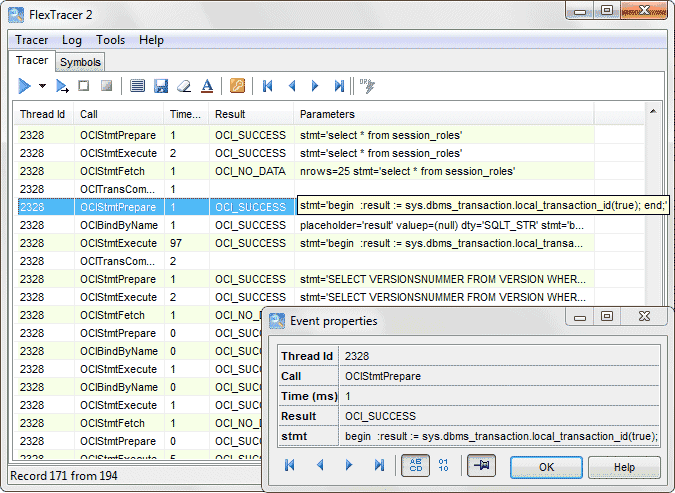 FlexTracer 2.15.0.553 software screenshot