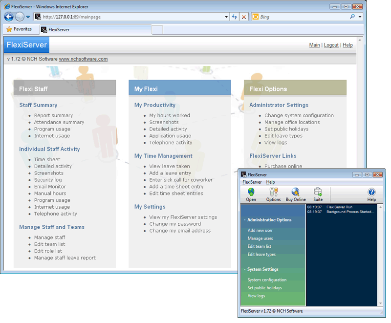 Flexi-Station Employee Management 1.79 software screenshot