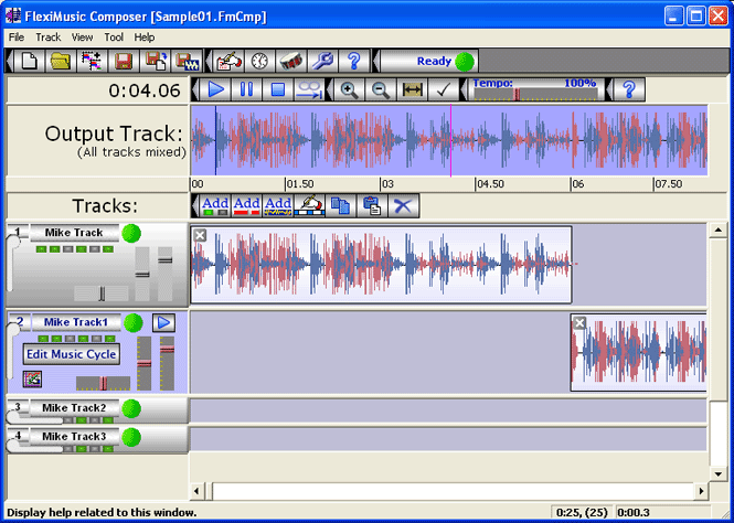 FlexiMusic Composer Mar2005 software screenshot