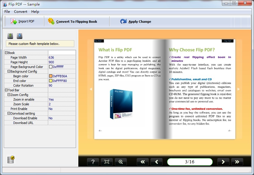 Flip PDF 4.4.7.8 software screenshot