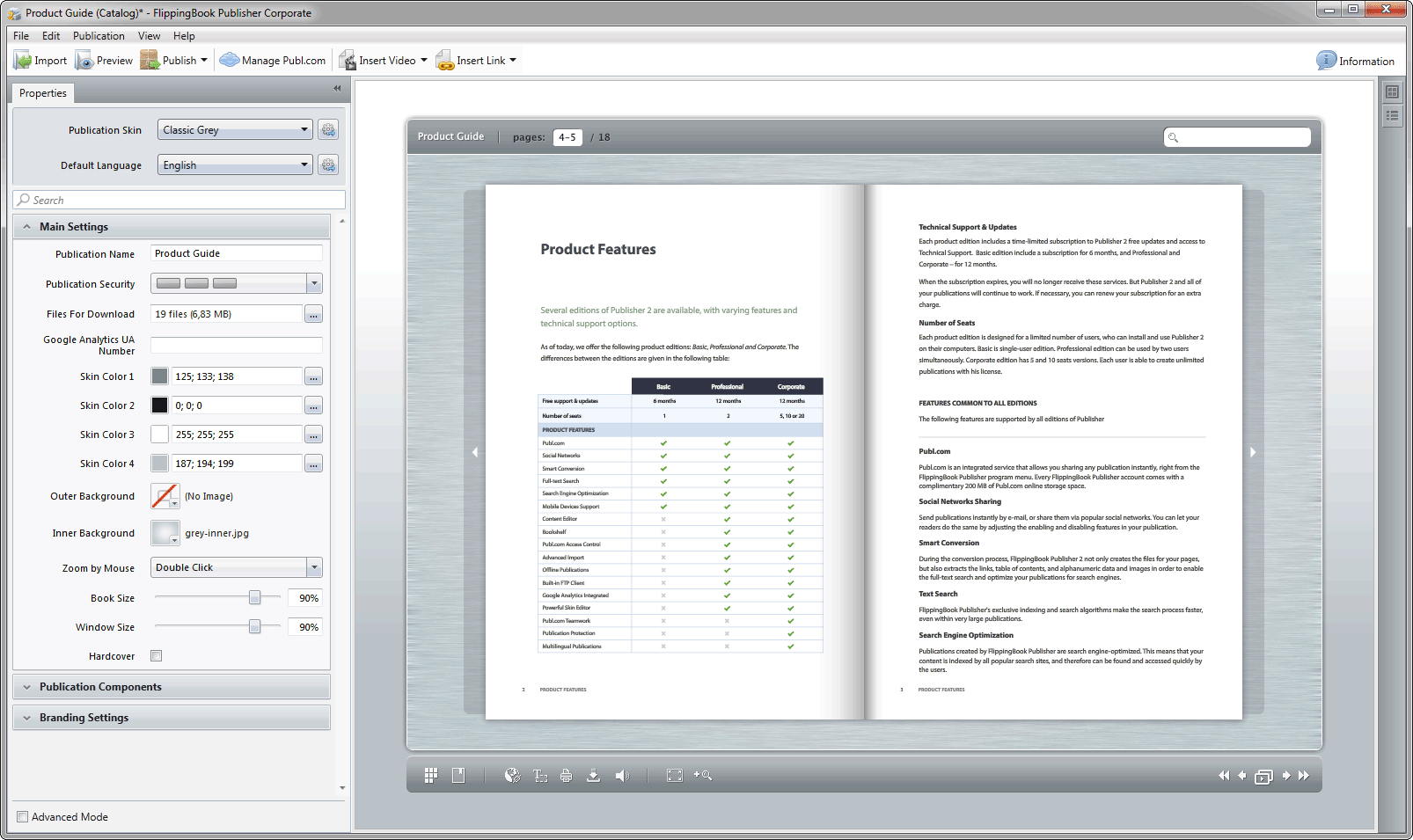 FlippingBook Publisher 2.6.35 software screenshot