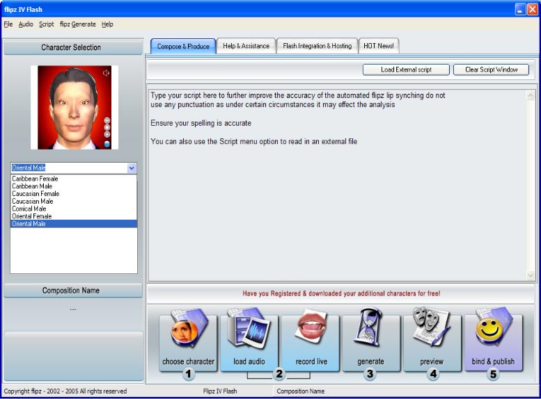 Flipz IV Flash 1 software screenshot