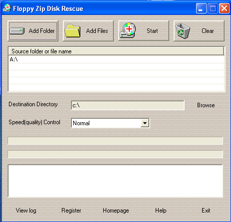 Floppy Zip Disk Rescue 1.1.3.7 software screenshot