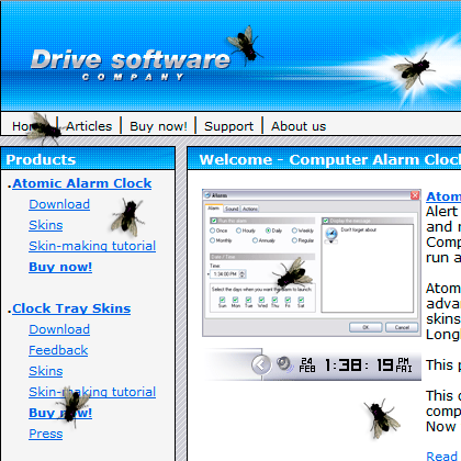 Fly on Desktop Screensaver 1.0 software screenshot