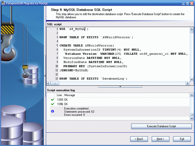 FlySpeed DB Migrate to MySQL 2.4 software screenshot