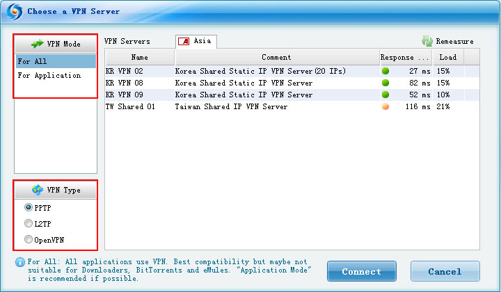 FlyVPN Portable 3.7.1.2 software screenshot