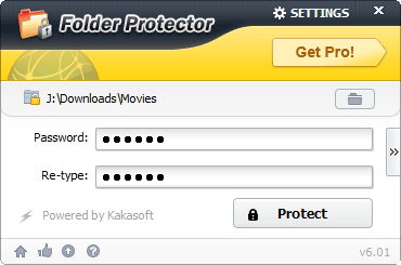 Folder Protector 6.38 software screenshot