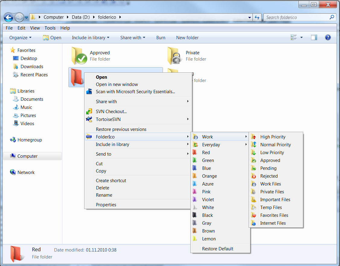 FolderIco 4.0 software screenshot
